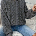 Plus Size Solid Fuzzy Hooded Sweatshirt, Casual Long Sleeve Pullover Sweatshirt, Women's Plus Size Clothing