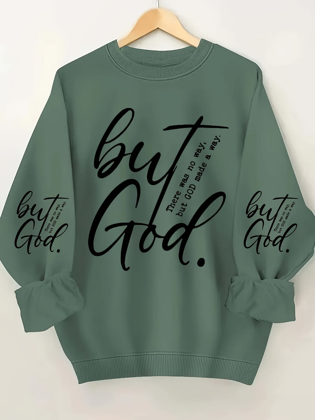 Cozy Plus Size Letter Print Crew Neck Pullover Sweatshirt - Women's Plus Size Clothing for Fall & Winter - Soft, Long Sleeve, Casual, Comfortable, and Stylish