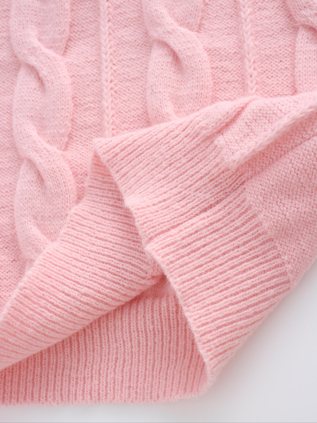 Plus Size Solid Cable Knit Crew Neck Sweater, Elegant Long Sleeve Sweater For Fall & Winter, Women's Plus Size Clothing