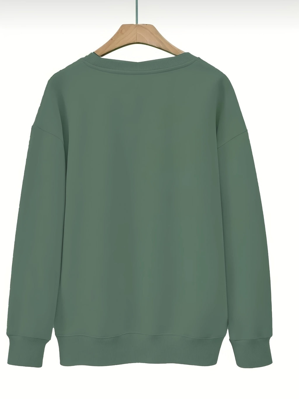 Plus Size Coffee Print Sweatshirt, Casual Long Sleeve Crew Neck Pullover Sweatshirt, Women's Plus Size Clothing
