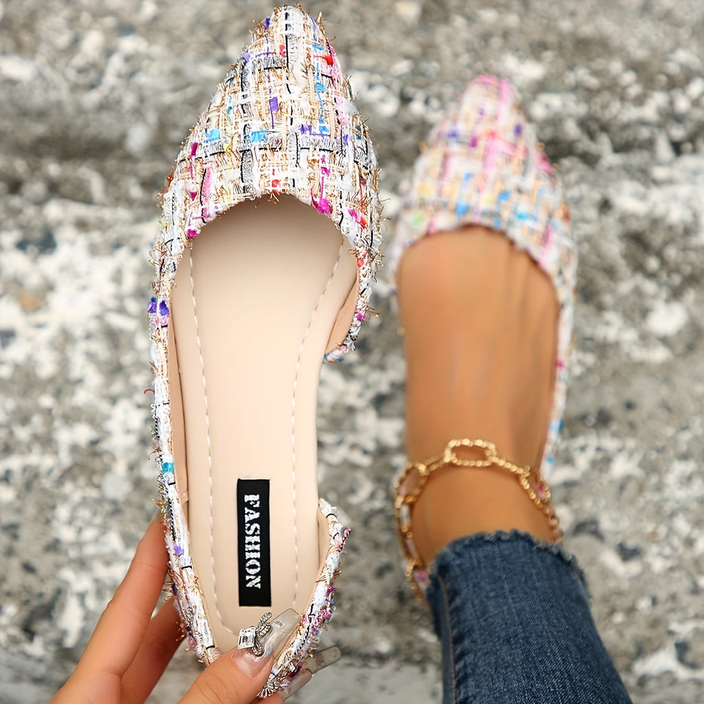 Fashion Women's Slip-On Flat Shoes, Comfortable Lightweight Side Open Casual Elegant Pointed Toe Pumps, Pointed Toe Shoes for Women, Flat Shoes for Women Comfortable, Fancy Ladies Shoes, Wide Toe Box Shoes Women, Fashion Slip