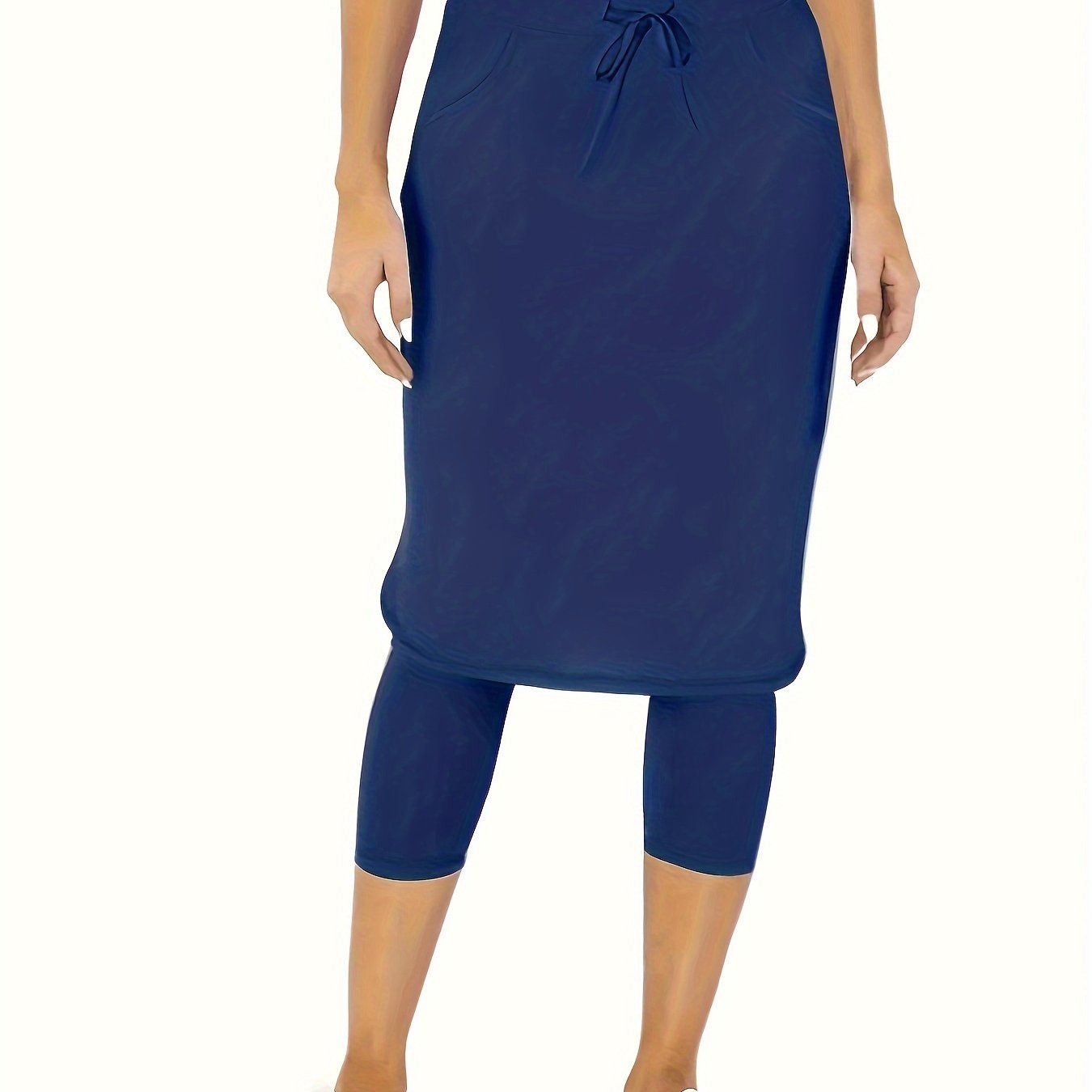 Stylish Athletic Skirt With Built-in Shorts, Casual Sports Tennis Skirt, Fitness Running Skirt With Pocket, Yoga Pants For Women, Outdoor Exercise Gear For Fall & Winter