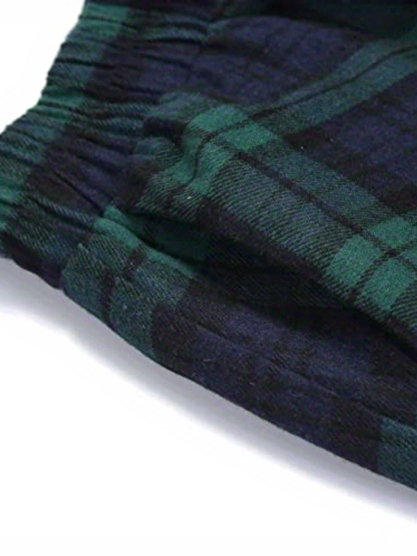 Plus Size Casual Skirt, Women's Plus Plaid Print Elastic High Rise Slight Stretch A-line Maxi Skirt With Pockets
