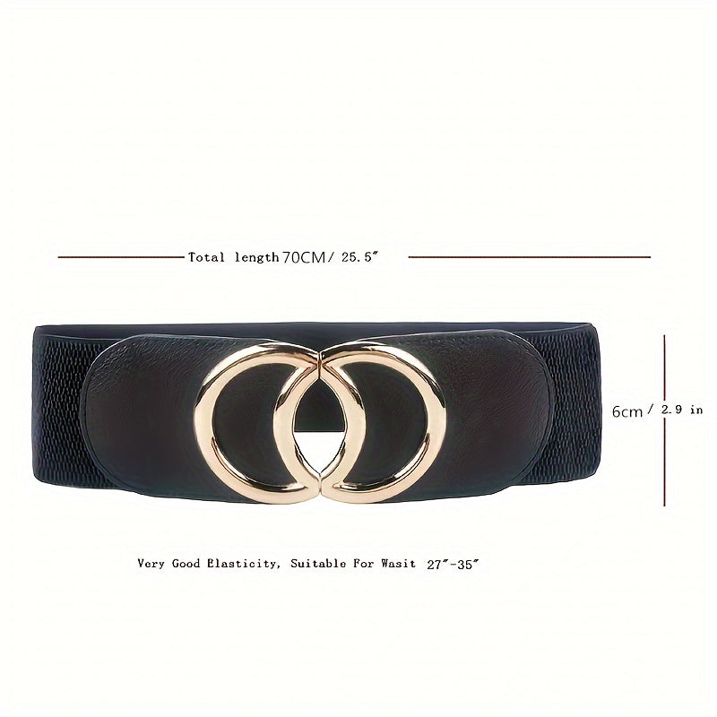 1/3pcs Elegant Double Ring Buckle Belt