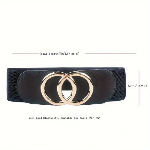 1/3pcs Elegant Double Ring Buckle Belt