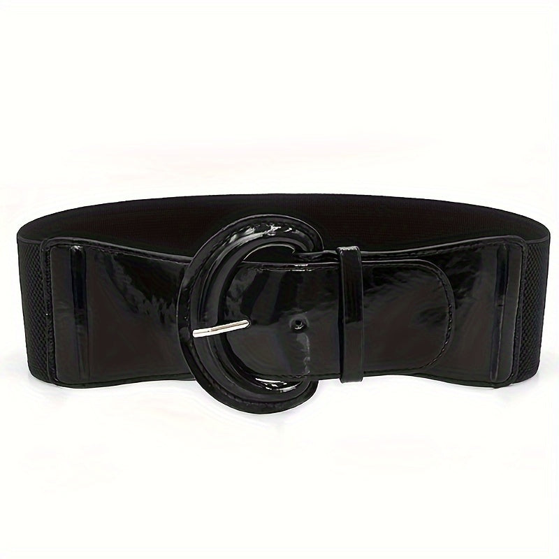 Simple Bright Color PU Wide Belts