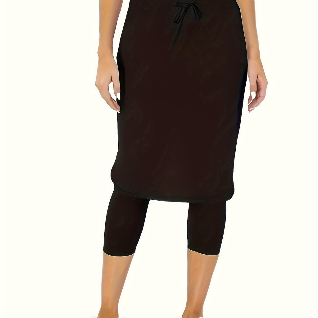 Stylish Athletic Skirt With Built-in Shorts, Casual Sports Tennis Skirt, Fitness Running Skirt With Pocket, Yoga Pants For Women, Outdoor Exercise Gear For Fall & Winter