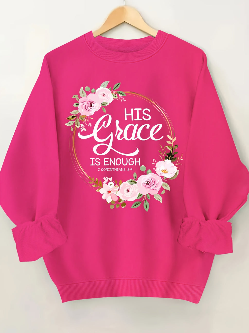 Plus Size Graphic Print Sweatshirt, Crew Neck Casual Sweatshirt For Fall & Spring, Women's Plus Size Clothing