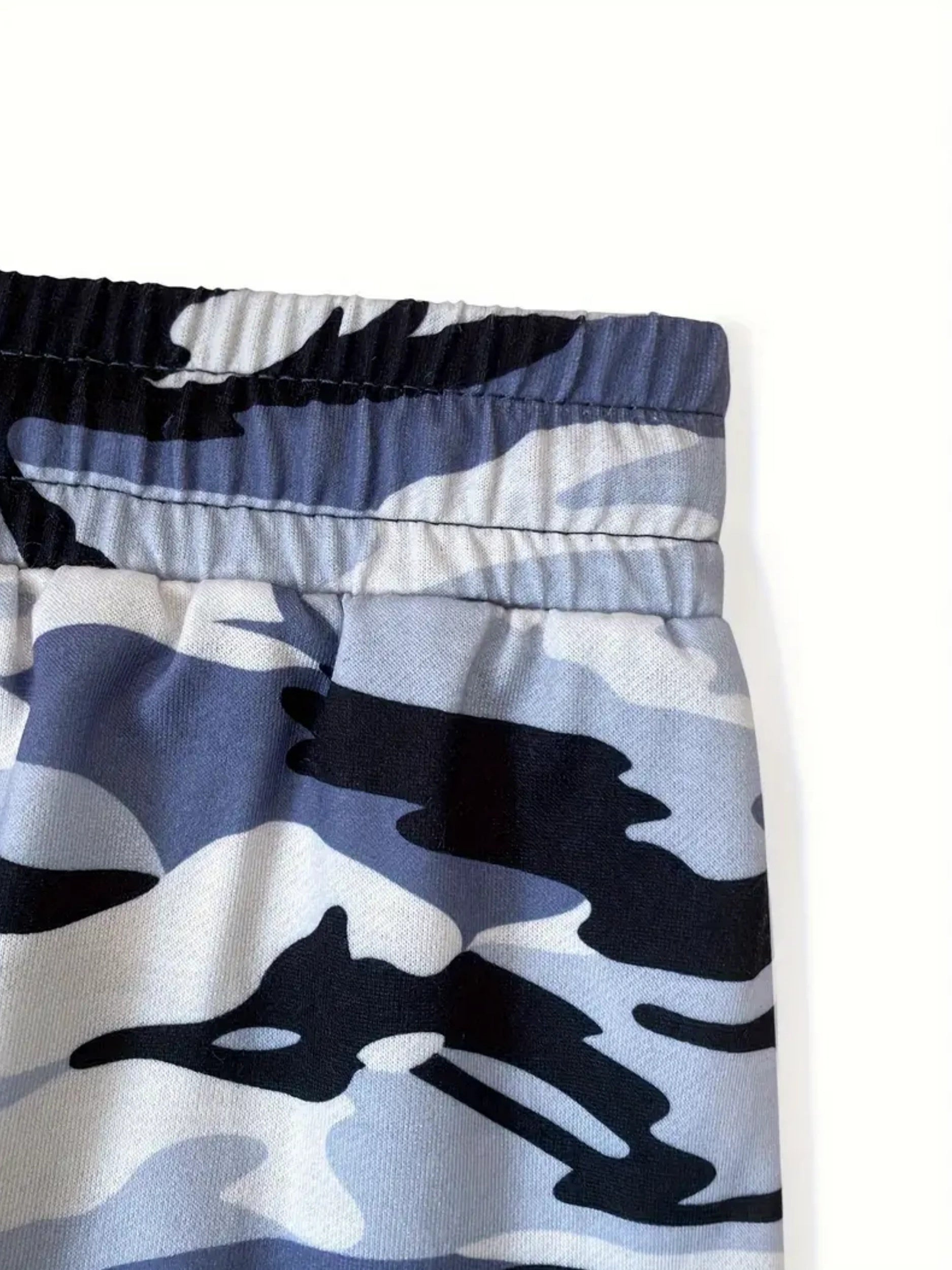 Plus Size Camo Print Skirt, Casual Drawstring Waist Skirt For Spring & Summer, Women's Plus Size Clothing