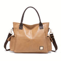 Large Capacity Retro Satchel Purse - Spacious Tote & Crossbody Bag with Durable Fashion PU Leather - Timeless Style for On-the-Go