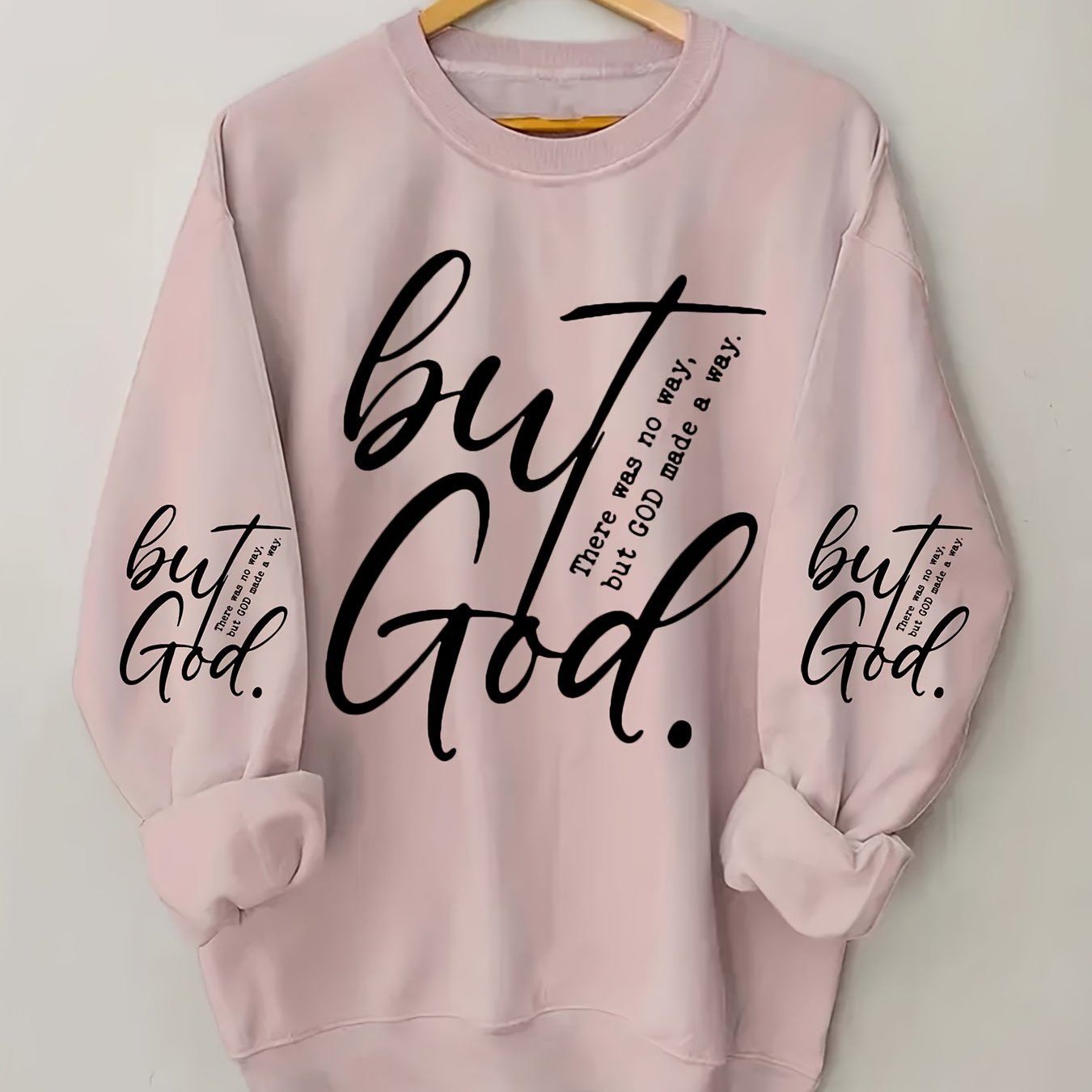 Cozy Plus Size Letter Print Crew Neck Pullover Sweatshirt - Women's Plus Size Clothing for Fall & Winter - Soft, Long Sleeve, Casual, Comfortable, and Stylish