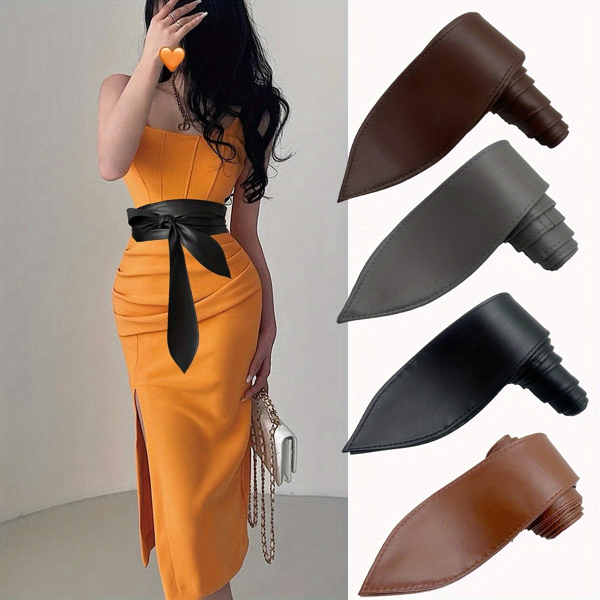 Vintage Big Bowknot Wide Belt