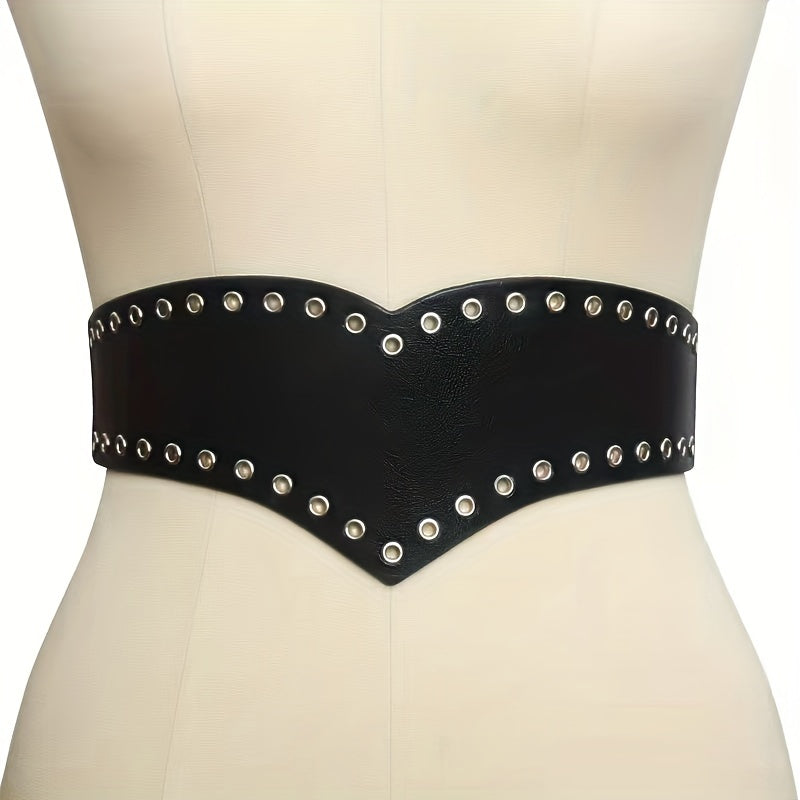 Vintage Rivet Decor Wide Belts