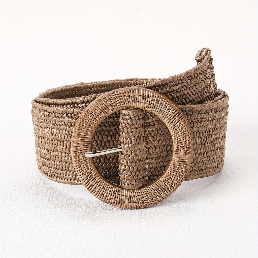 Boho Braided Straw Belt