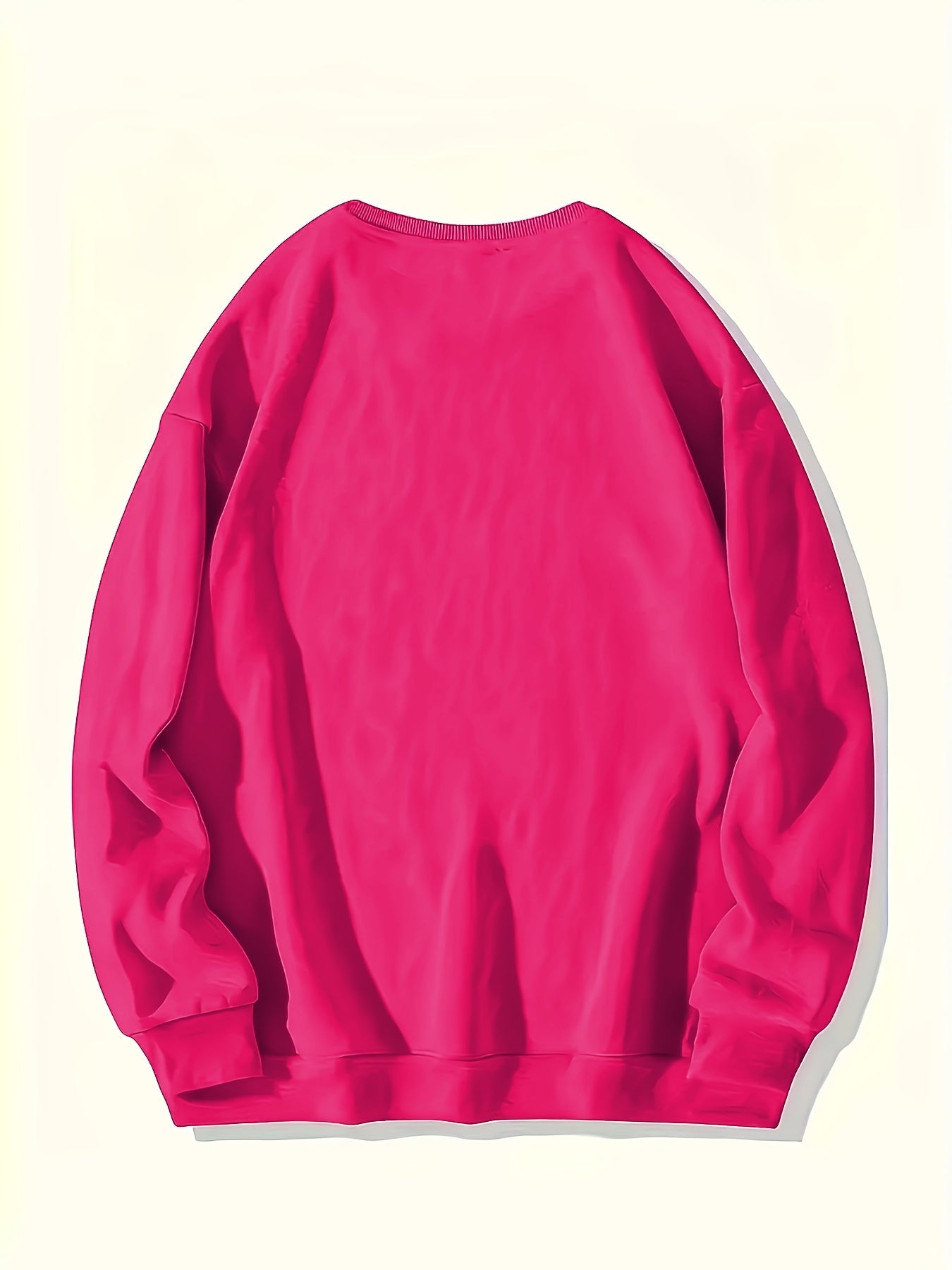 Plus Size Letter Print Sweatshirt, Casual Crew Neck Long Sleeve Pullover Sweatshirt, Women's Plus Size Clothing