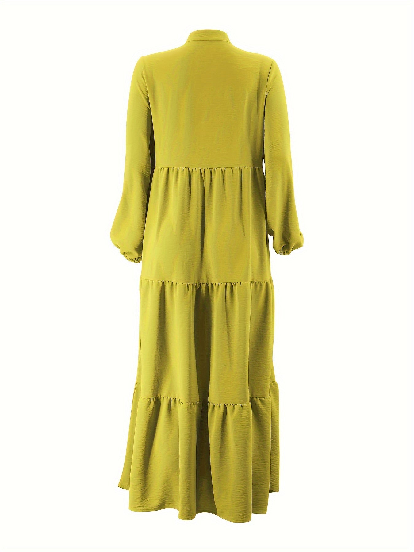 Timeless Appeal, Elegant Solid Color Maxi Dress for Women - Polyester & Spandex Blend, Machine Washable, Belt Detail, Perfect for All Seasons