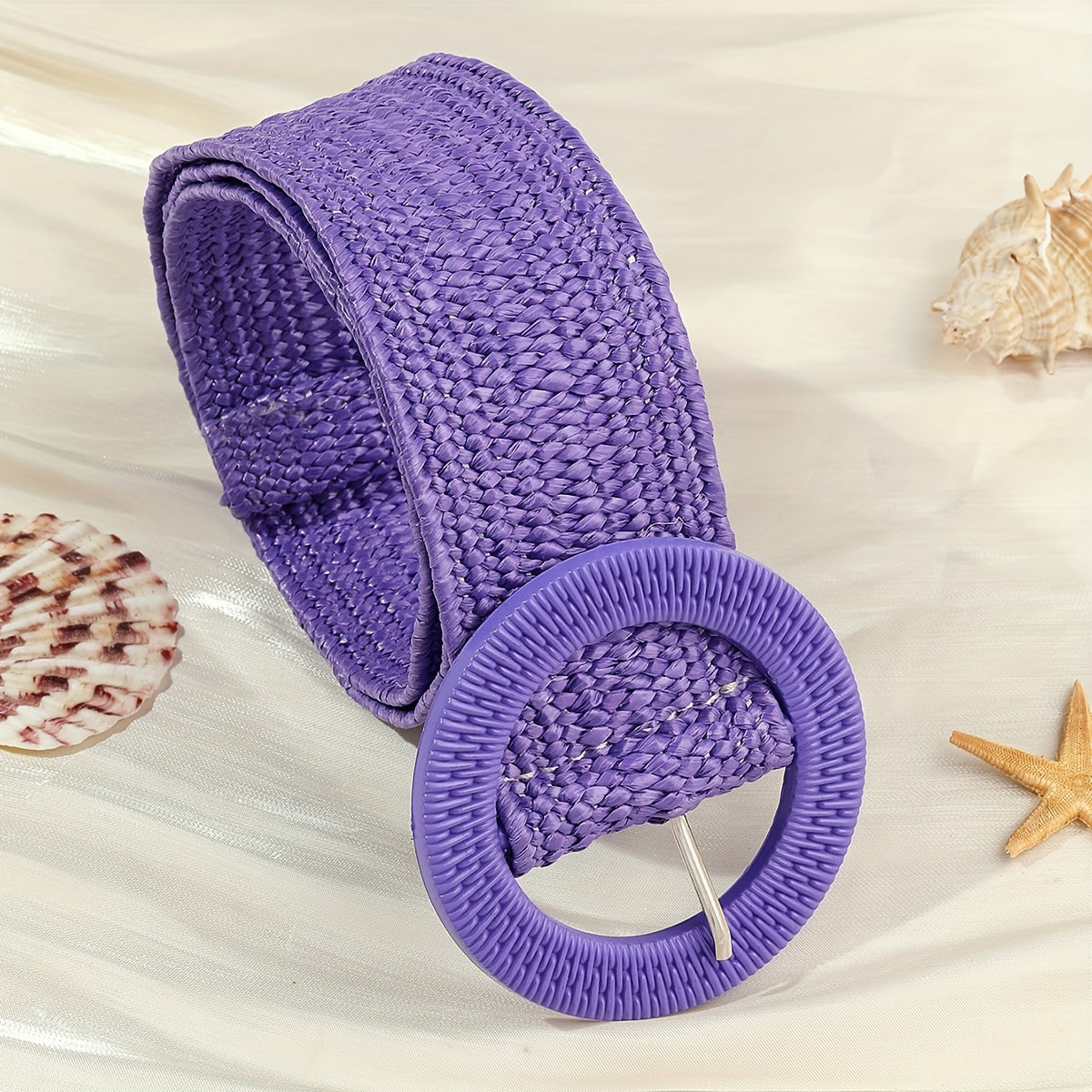 Boho Braided Straw Belt