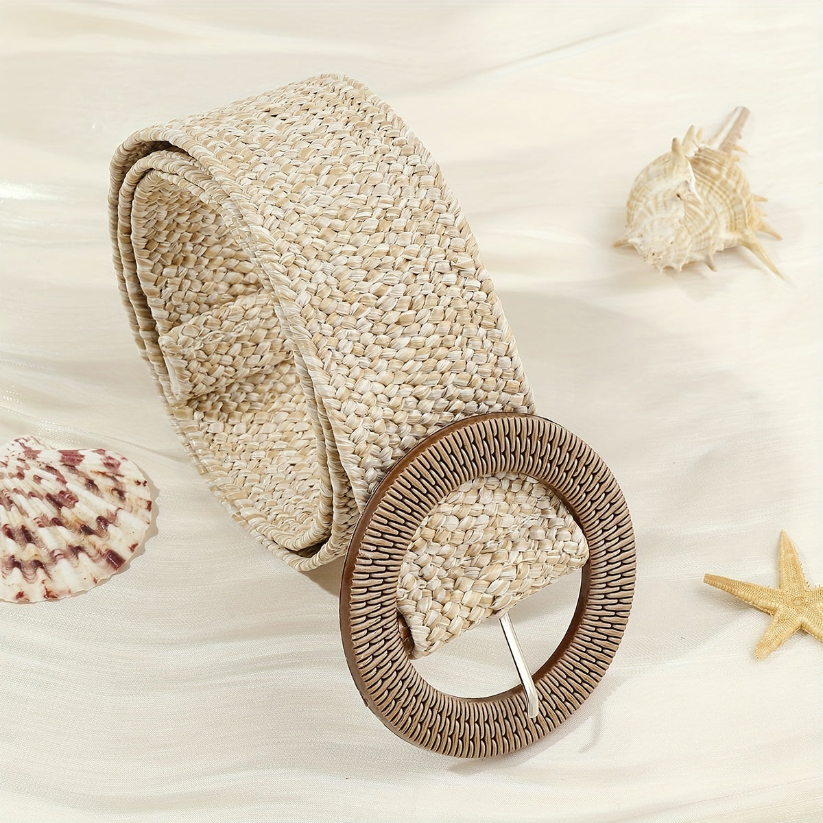 Boho Braided Straw Belt