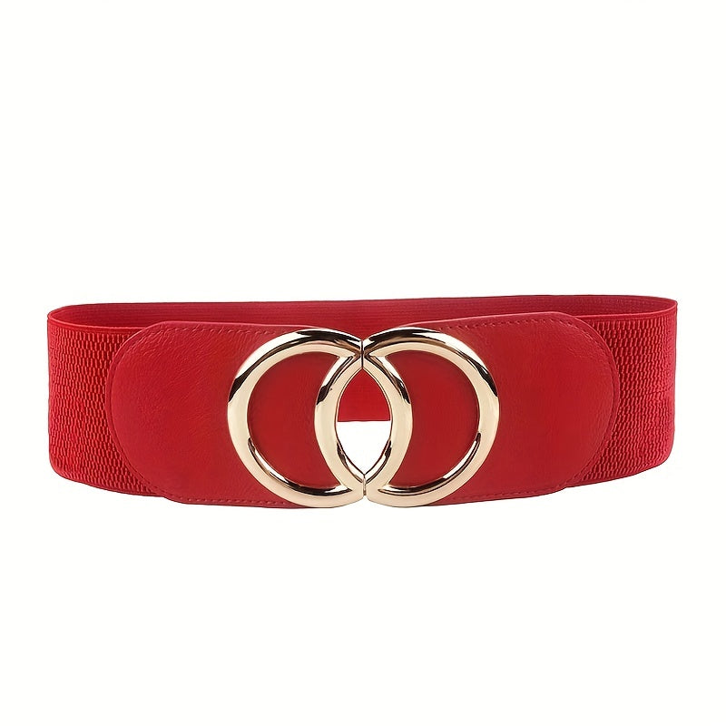 1/3pcs Elegant Double Ring Buckle Belt