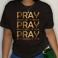 Plus Size Letter Print T-Shirt, Casual Crew Neck Short Sleeve T-Shirt, Women's Plus Size Clothing