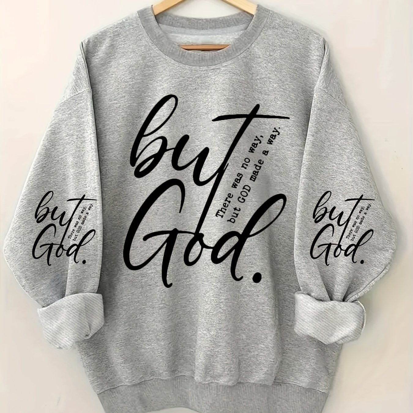 Cozy Plus Size Letter Print Crew Neck Pullover Sweatshirt - Women's Plus Size Clothing for Fall & Winter - Soft, Long Sleeve, Casual, Comfortable, and Stylish
