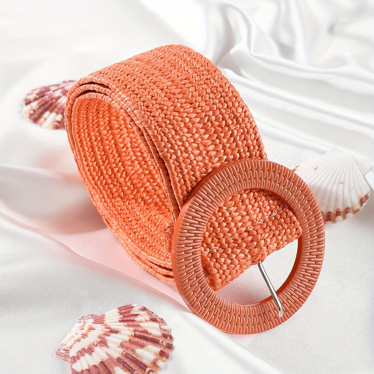 Boho Braided Straw Belt