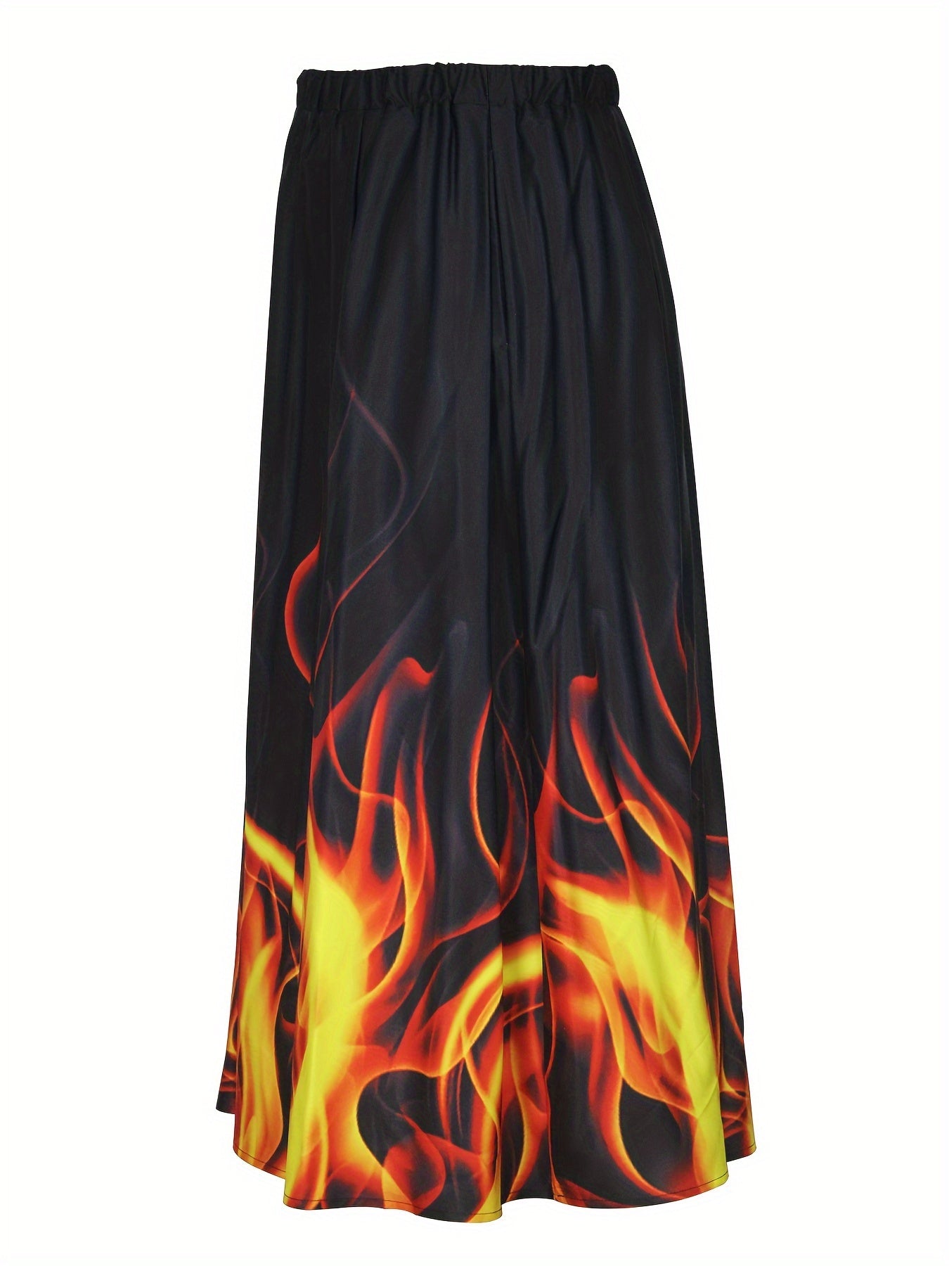 Plus Size Graphic Print Skirt, Casual Skirt For Spring & Summer, Women's Plus Size Clothing