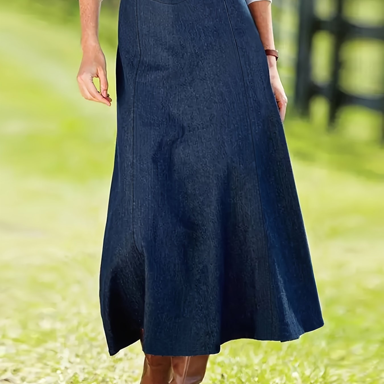 Long Versatile Fashion Comfy Denim Skirt, Stylish For Every Day, Women's Clothing