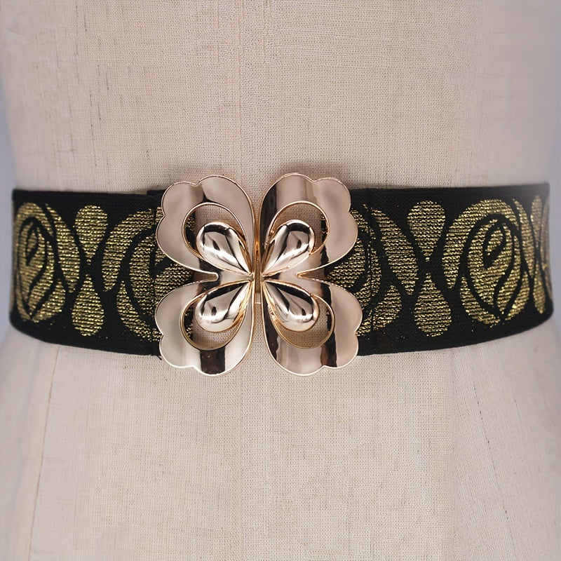 Vintage Butterfly Buckle Wide Belt