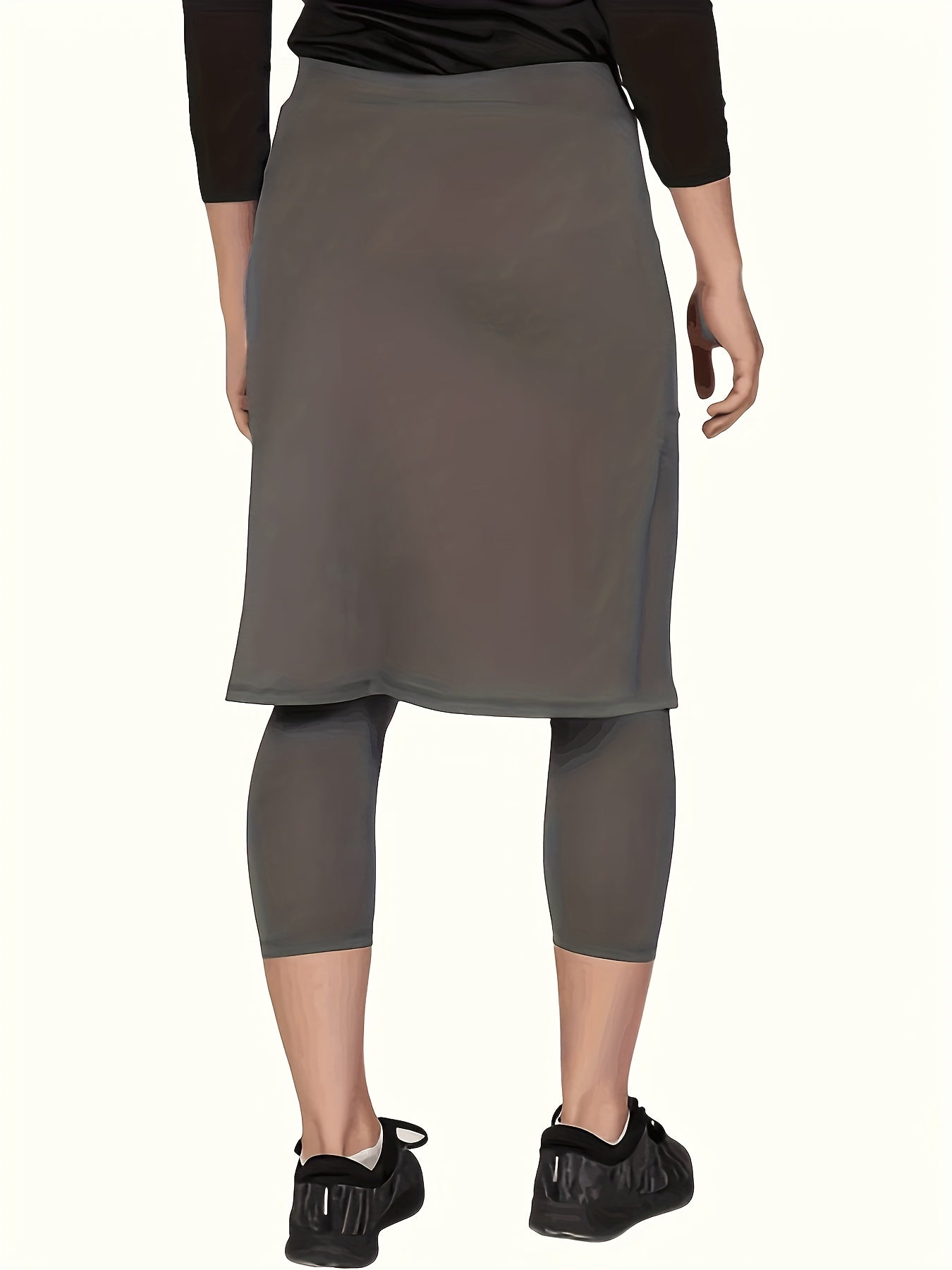 Stylish Athletic Skirt With Built-in Shorts, Casual Sports Tennis Skirt, Fitness Running Skirt With Pocket, Yoga Pants For Women, Outdoor Exercise Gear For Fall & Winter