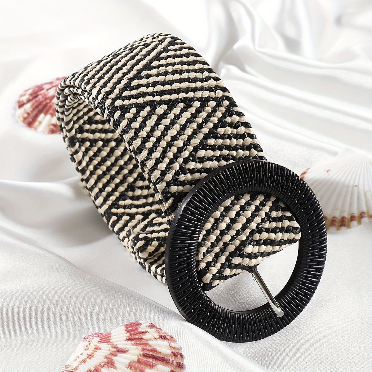 Boho Braided Straw Belt