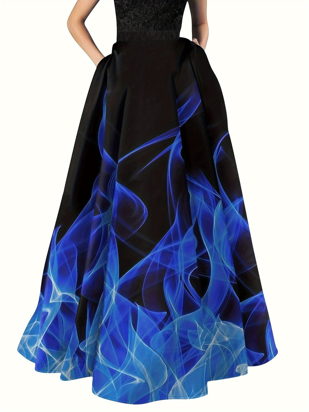 Plus Size Graphic Print Skirt, Casual Skirt For Spring & Summer, Women's Plus Size Clothing