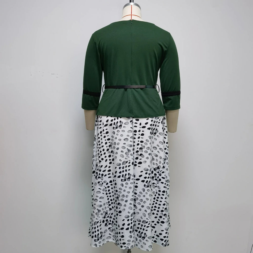 CFA6551 High Quality African Dresses for Women Clothing Printed O Neck 3/4 Sleeve Plus Size Dresses 4XL 5XL 6XL 7XL Maxi Dress