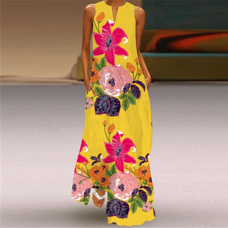 Summer Beach Women Dress 2022 Elegant Robe Party Sleeveless Vestidos Women Casual Sundress Vintage Dresses