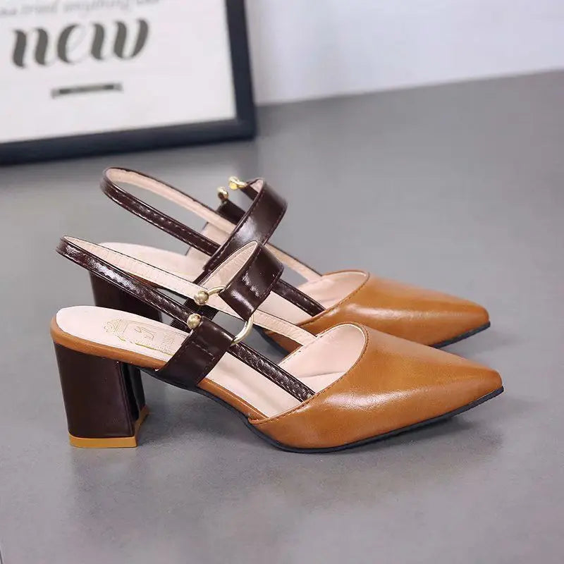 Pointed Toe Comfort High Heel Sandals