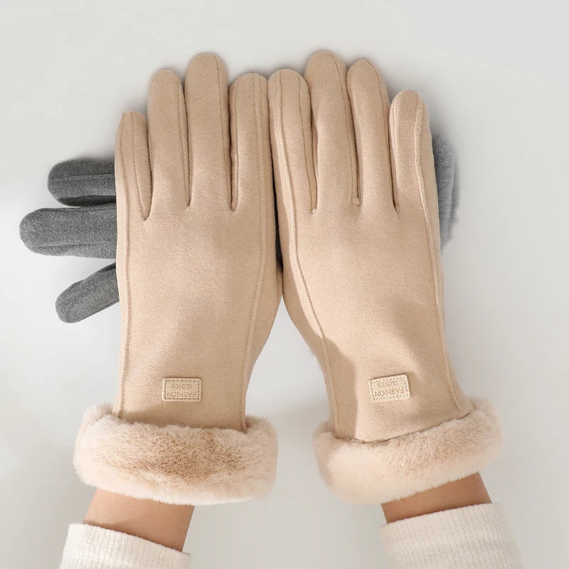Fashion Hand Warmer Touchscreen Windproof Cycling Bike Riding Funny Warm Winter Women Gloves