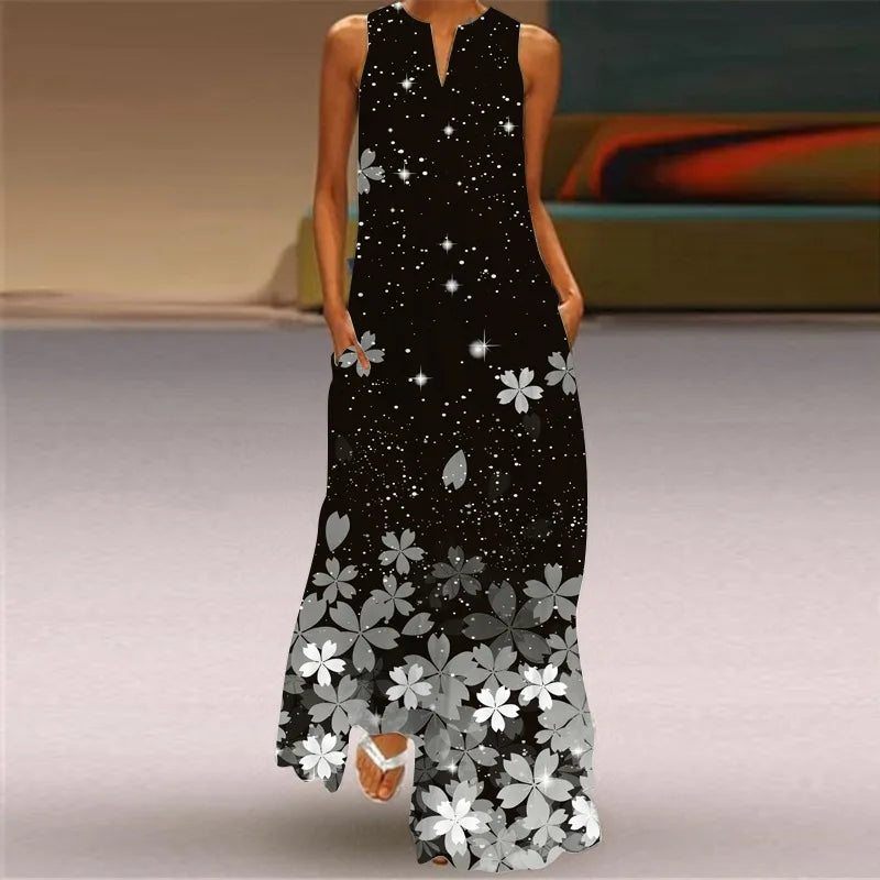 Summer Beach Women Dress 2022 Elegant Robe Party Sleeveless Vestidos Women Casual Sundress Vintage Dresses