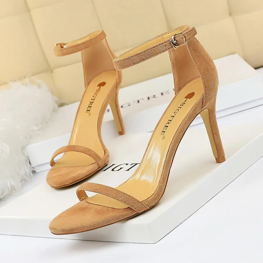 Hollow Pointed Toe Stiletto Sandals