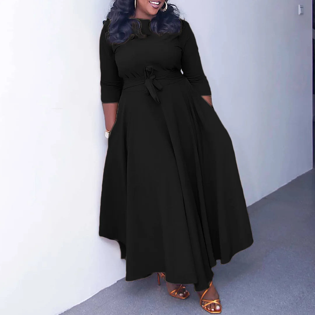 D3171 Latest Design Fashion Autumn African Casual Dresses Women Lady Elegant Winter Dress for Ladies Maxi Dress