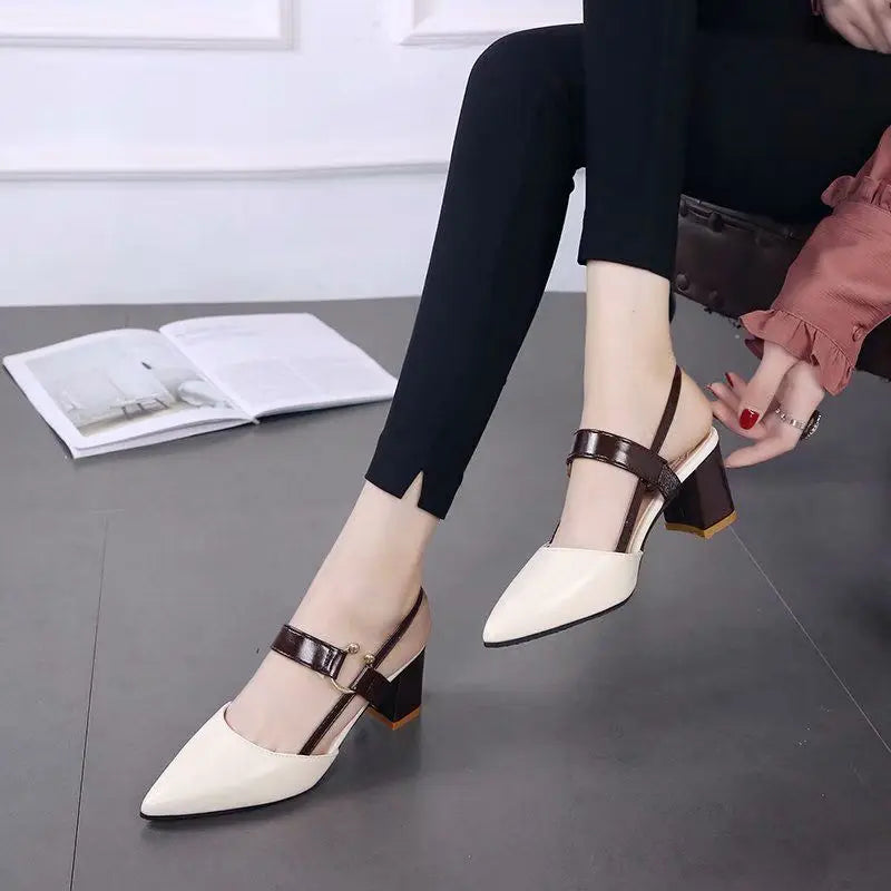 Pointed Toe Comfort High Heel Sandals
