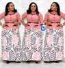 CFA6551 High Quality African Dresses for Women Clothing Printed O Neck 3/4 Sleeve Plus Size Dresses 4XL 5XL 6XL 7XL Maxi Dress