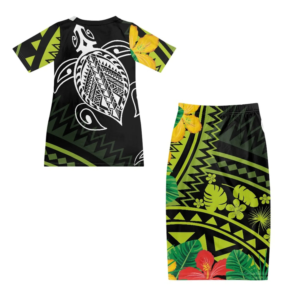 Hawaiian Floral Two Piece Set