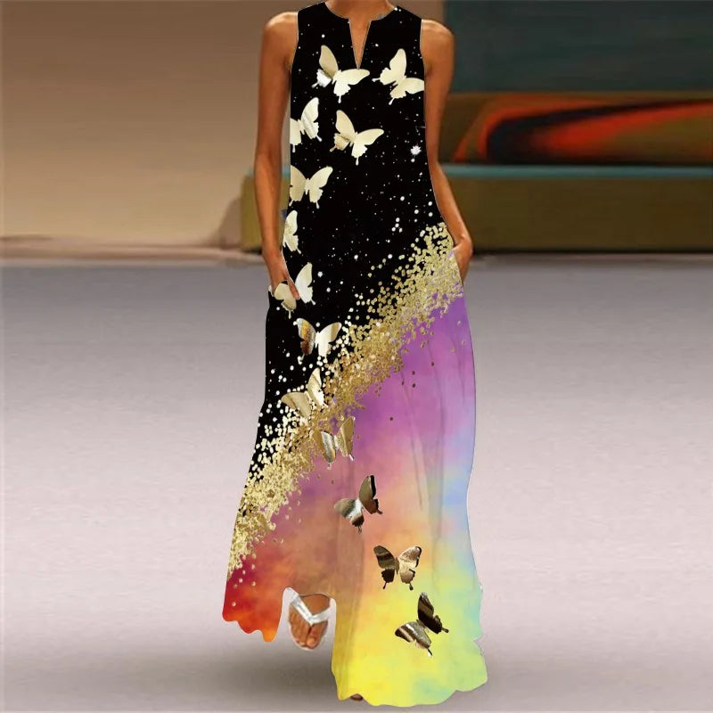 Summer Beach Women Dress 2022 Elegant Robe Party Sleeveless Vestidos Women Casual Sundress Vintage Dresses