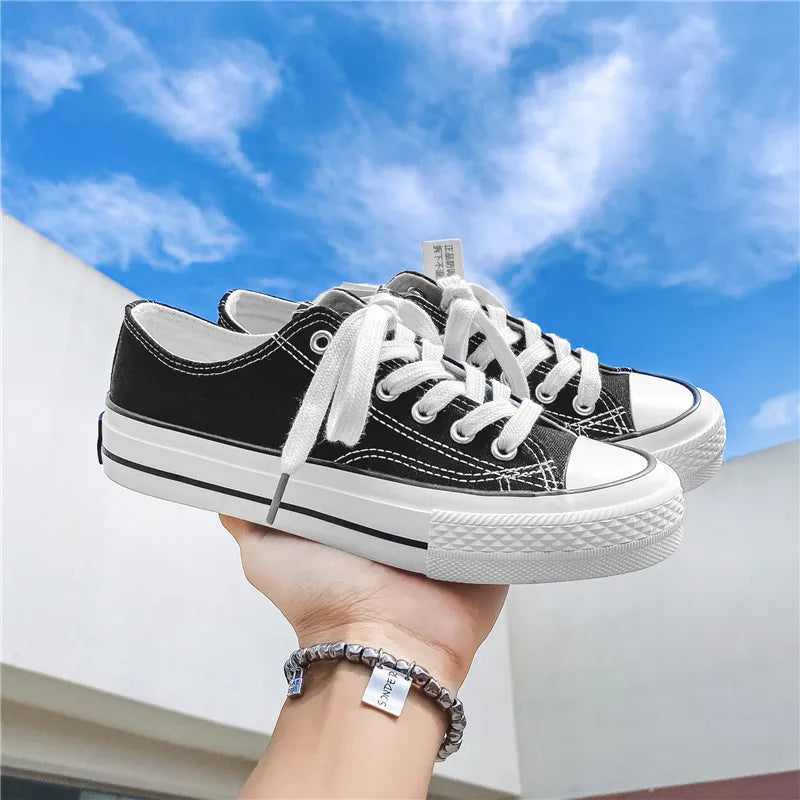 Zapatos De Muje Retro 1970s Korean Street Style Classic and Versatile Platform Shoes, Popular Sneakers Made of Cloth