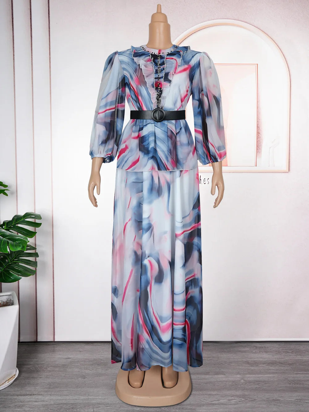 2025 African Dresses for Women Spring Long Sleeve Fashion Sequins Maxi Dress Africa Clothing Straight Evening Fit Dresses