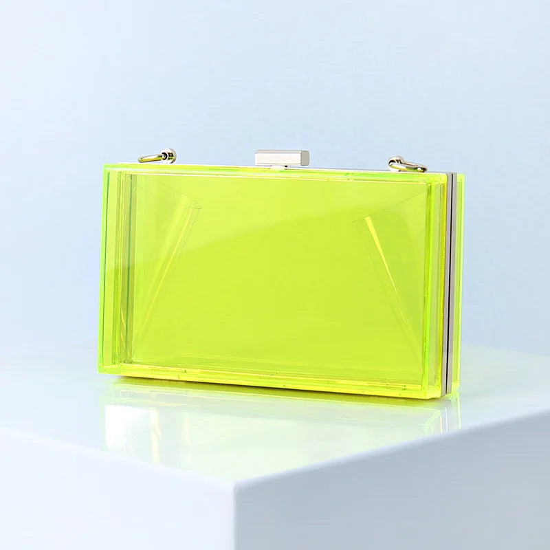 2023 Luxury Women Wedding Hand Bag Bridal Handbag Transparent Clutch Party Acrylic Evening Bags Clear Purse