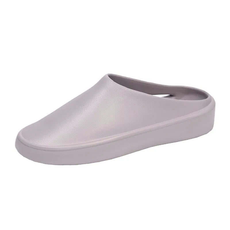 Thick Soled Toe slippers Women's Ins Lightweight Non slip Heightened Chef Shoes Flat Sports Hole Shoes Sandals Women