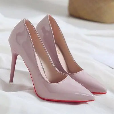 Leather Red Bottom High Heel Sandals