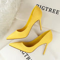 Big Size 42 43 Suede Leather Heels