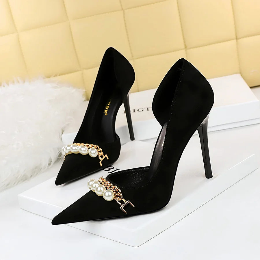 Pearl Stiletto Heel Sandals